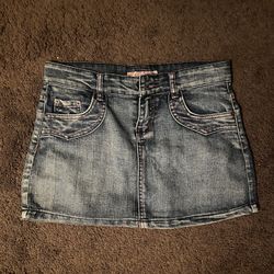 Gege Black Denim Skirt