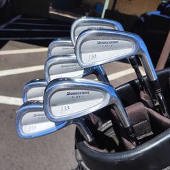 Golf Clubs! Bridgestone J33 Forged Iron Set! X100 Shafts!