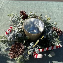 Candle Holder Wreath Centerpiece