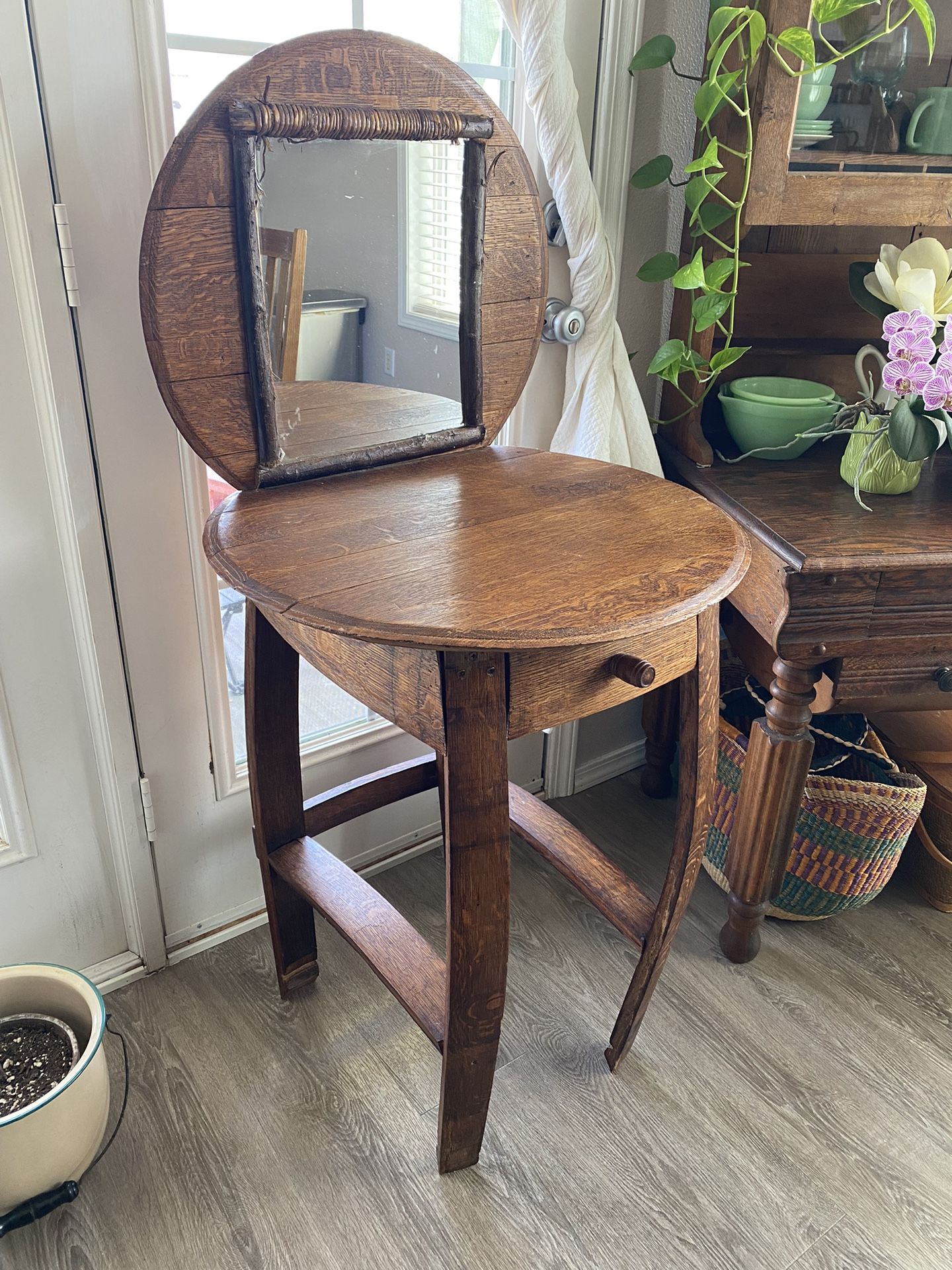 2 Tables Made From Wine Barrel Wood