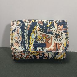 Vera Bradley Tangier Paisley Riley Compact Wallet Performance 
