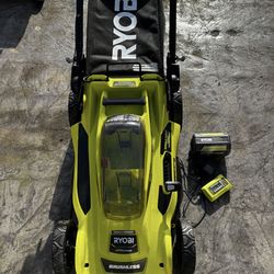 Ryobi 40v 20 Inch Lawnmower With 6 Amp Battery And Charger