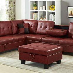 Pablo Red Sectional

