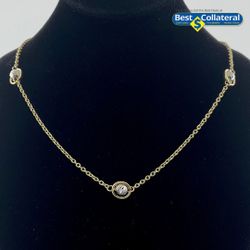 18 Inch 2 Tone 14k Gold Chain
