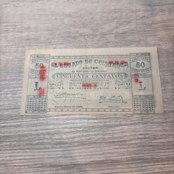 1914 México 🇲🇽 (Chihuahua) 50 Centavos Bank Note 
