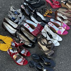 lot 18 pairs woman’s shoes Guess Victoria’s Secret and other rew