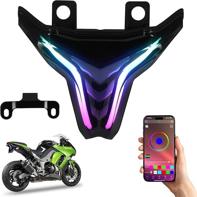 2018-2024 RGB Motorcycle LED Tail Light with DRL Compatible with Kawasaki Ninja