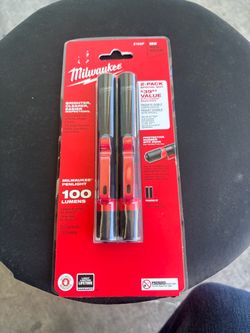 100 Lumens Aluminum Pen Light with Clip (2-Pack