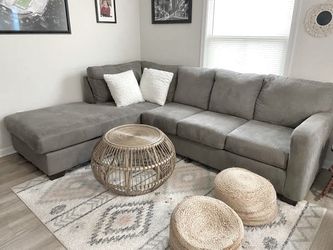 Gray Zella 2pc 107” by 82” Modern Sectional Sofa by Ashley HomeStores