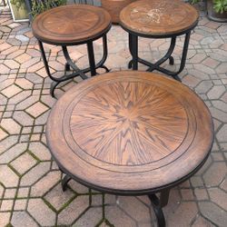 3 Living Room Wood Tables $50 