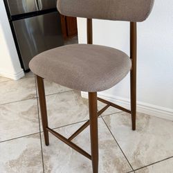 COLAMY Upholstered Counter Height Bar Stools. Set of 1 . camel .