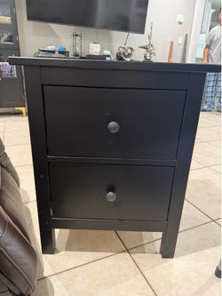 🖤 Black 2-Drawer Nightstand / Storage Table 🖤