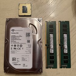 Triple Combo: HDD hard drive 1tb, intel i7 6700, and 16 gb DDR4 Ram