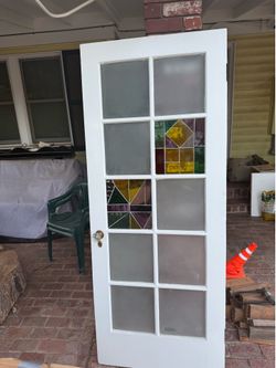 Antique Stained Glass Door