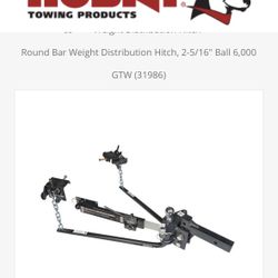 Husky Hitch/weight Distribution Bars/sway Bar 6,000 GTW tow Package 