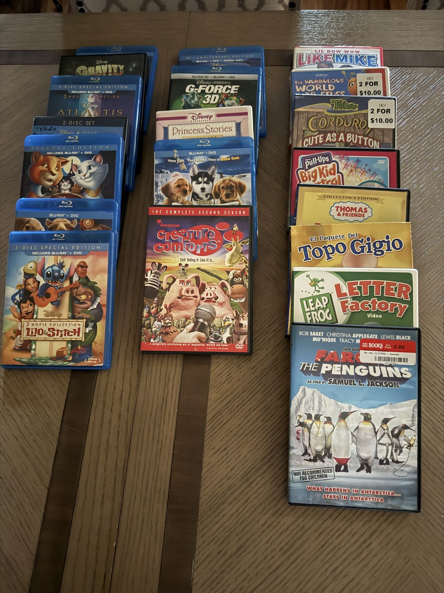 Several movie, CDs, DVDs, and gaming DVDs