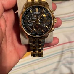 Citizen Gold Plated Eco Drive Watch 