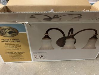 Hampton Bay Reims 3-Light Berre Walnut Vanity Fixture