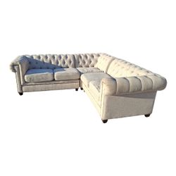 Nice Tufted Sectional! Delivery Available!