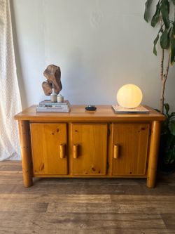 Vintage Solid Pine Media Cabinet