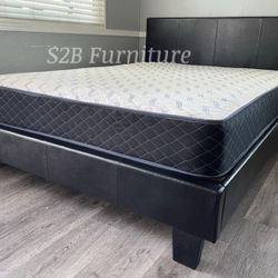 Ck Expresso Platform Bed With Ortho Mattress Included 