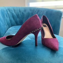 White House Black Market Plum Pointed toe heels  Size 6.5