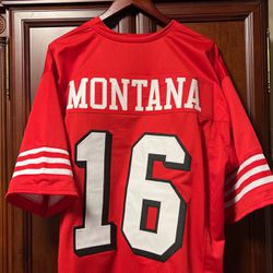 NFL SF 49er Joe Montana Custom Designed Throwback Jersey 