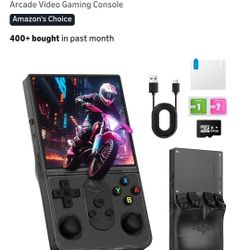 R36 PROMAX Retro Handheld Game Console,4.0 Inch Full-Lamination IPS Screen Retro Gaming Console,Linux System,Built-in 64GB Memory Retro Game Console,P