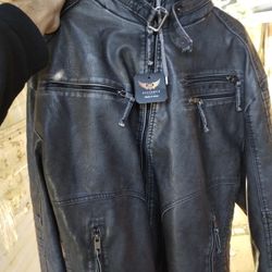 New Leather Jacket 3XL