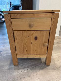 Wood end table