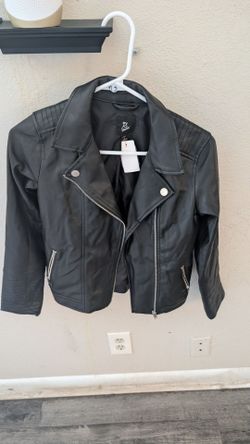 Art Class Kids Black Faux Leather Moto Jacket