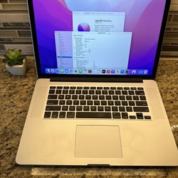 MacBook Pro 15 2.5GHz i7 Processor 16GB Ram 512GB SSD