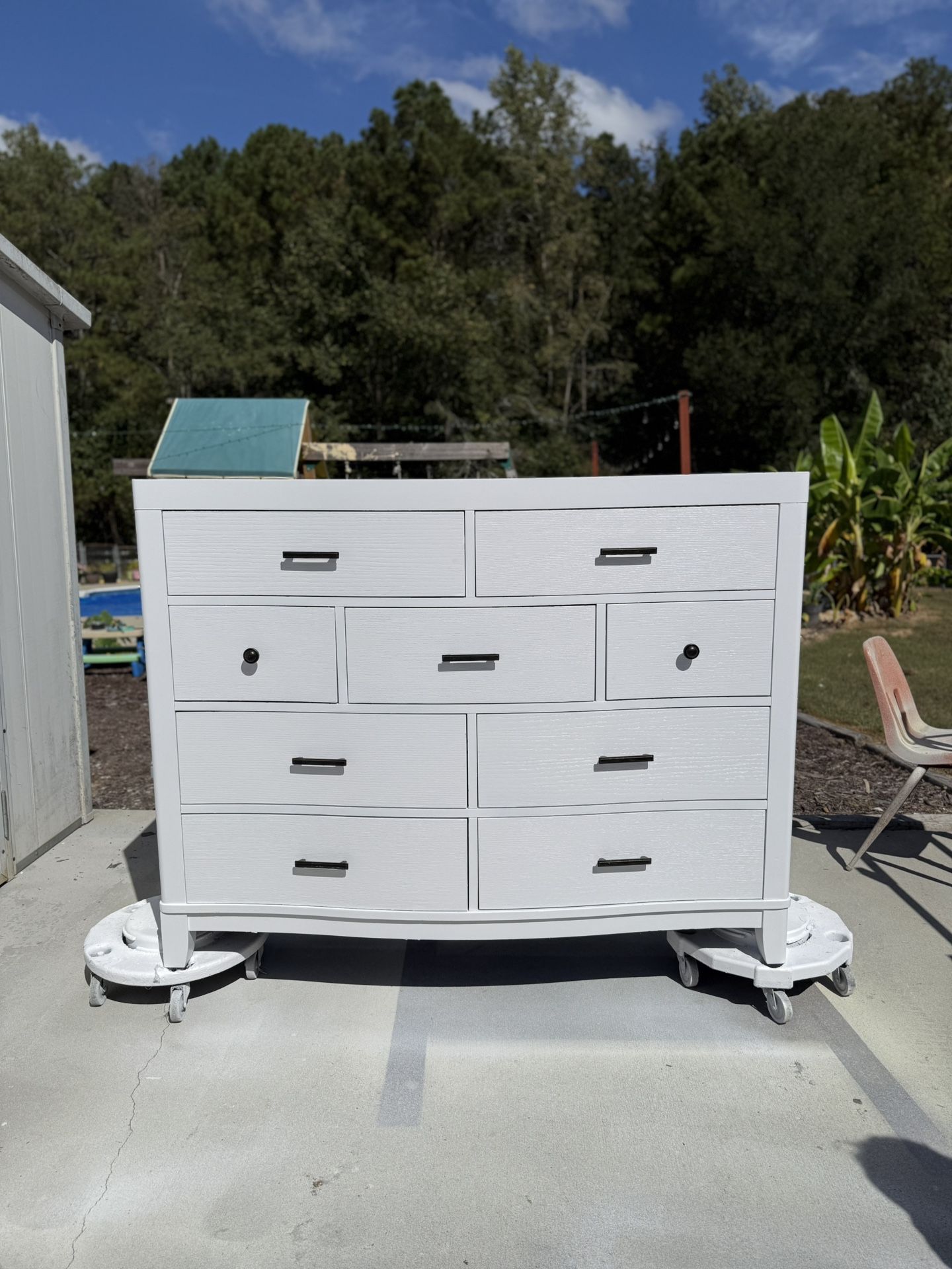 9 Drawer White Dresser