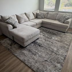 Beige Sectional Couch 