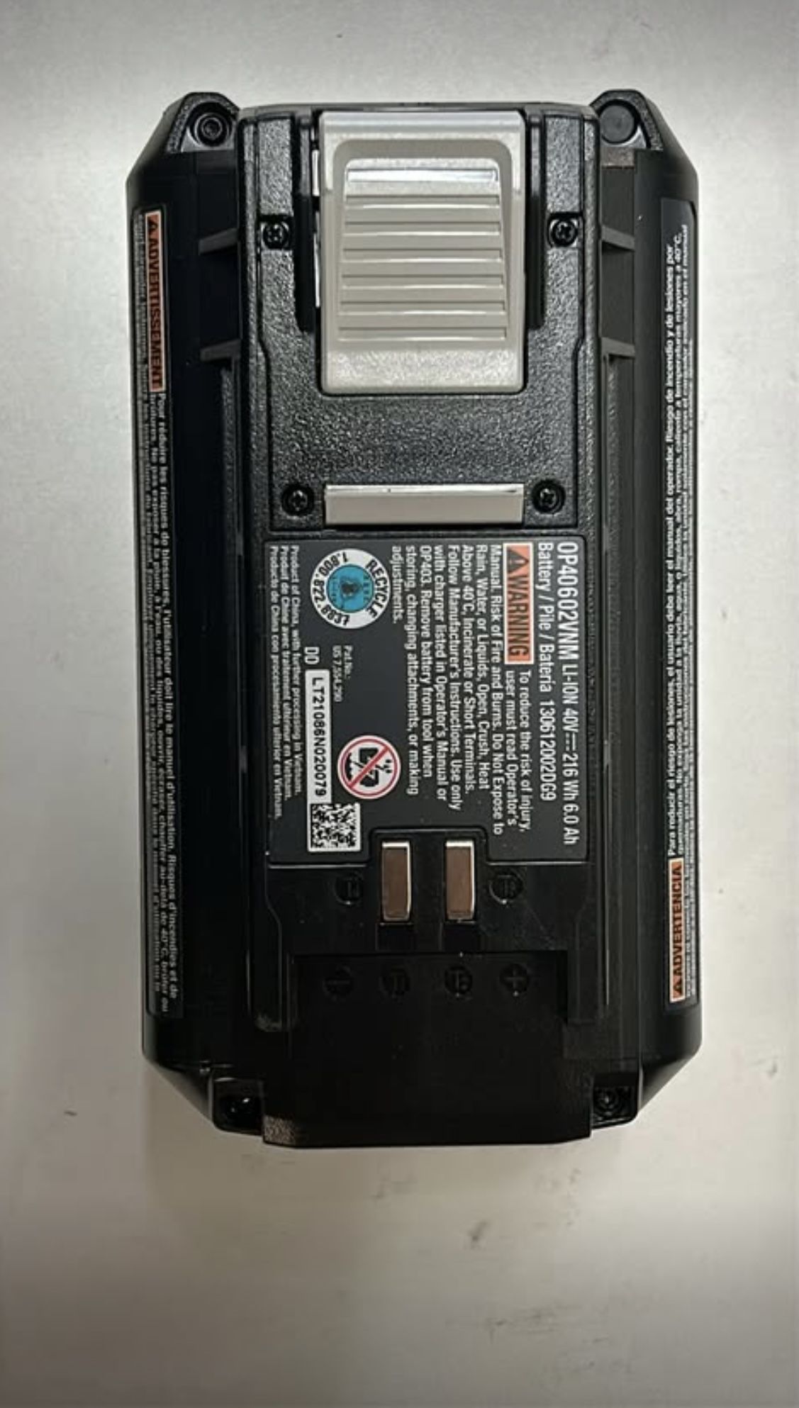 6.0Ah Battery 40 Volt For Ryobi 40V Lithium OP40602 Battery With Dual Charger
