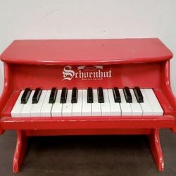 Schoenhut Red Wooden Toy Piano - 25 Key Miniature 