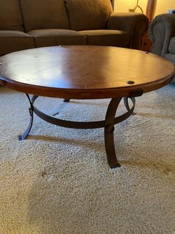 Wood And Iron Coffee Table