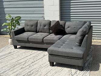 🛋️ Beautiful Gray L-Shaped Sectional Sofa – FREE Same-Day Delivery!
✨ GORGEOUS GRAY L-SHAPED SECTIONAL – 2 PIECES ✨