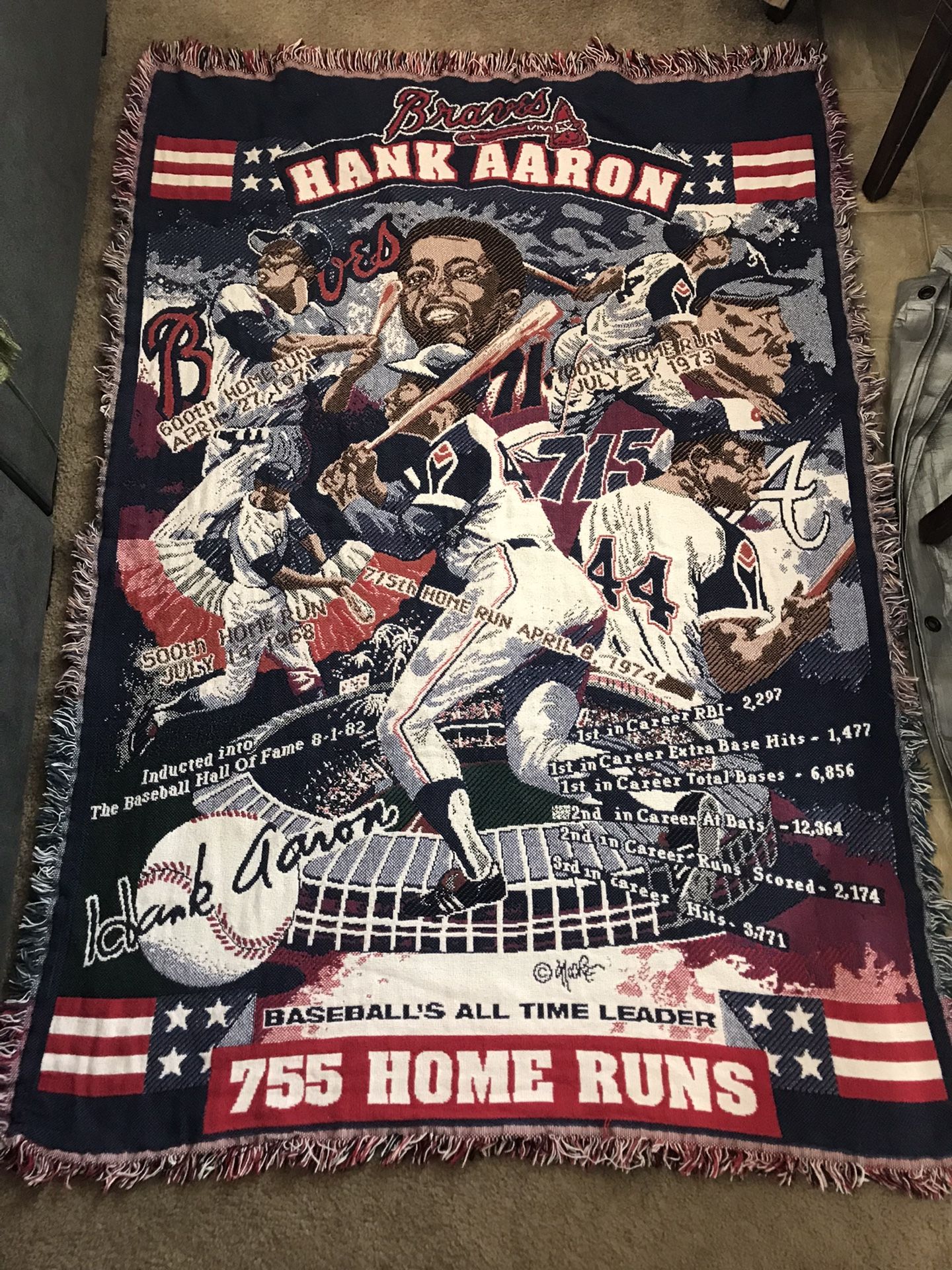 Hank Aaron Home Run Blanket 