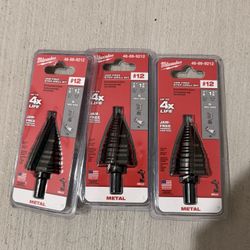 Milwaukee 7/8 in. - 1-3/8 in. #12 Black Oxide Step Drill Bit (5-Steps)