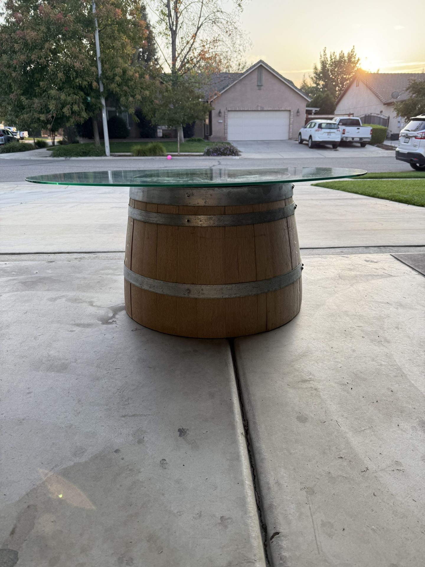 Wine Barrel Coffee Table