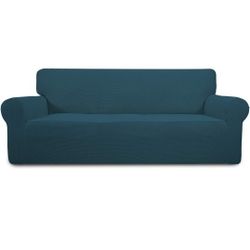 Easy-Going Stretch Sofa Slipcover 1-Piece Sofa Cover Furniture Protector Couch Soft with Elastic Bottom for Kids, Polyester Spandex Jacquard F