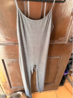Grey body suit