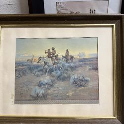 These two paintings are art prints by the American artist Charles Marion Russell,