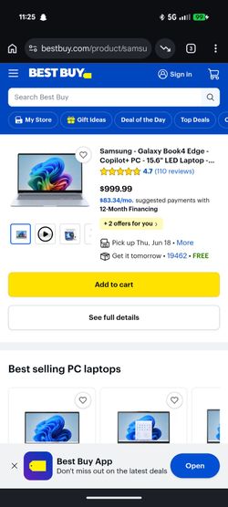 Samsung Galaxy Book4 Edge LED Laptop