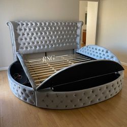 I’m Jon Green, Wayne’s Home Sales Representative🌟 Queen Size Bed Frame With Round Storage/King Size Bed Frame With Round Storage 