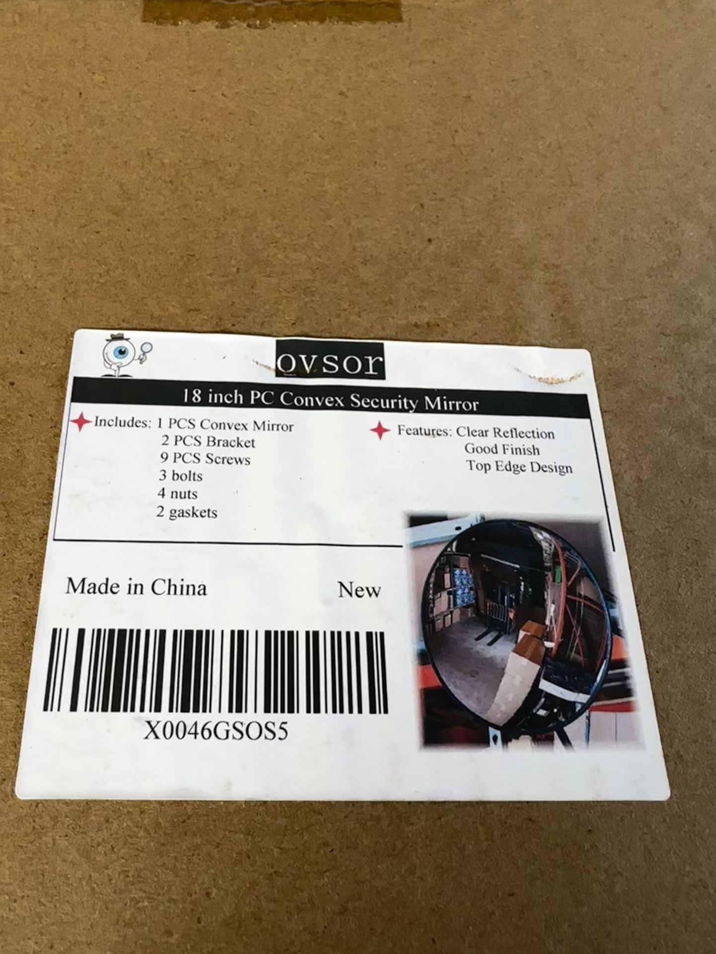 Driveway Mirror for the Blind Corner Field of View