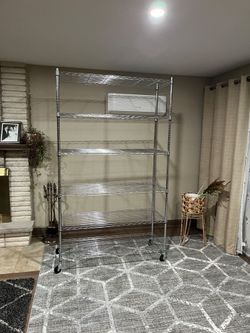 6 tier industrial rack on wheels