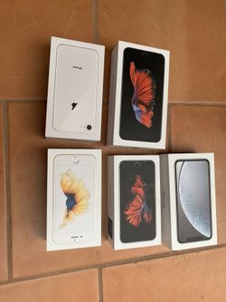 5 IPHONE BOXES (boxes only)