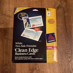 Avery White Two Side Clean Edge Business Cards